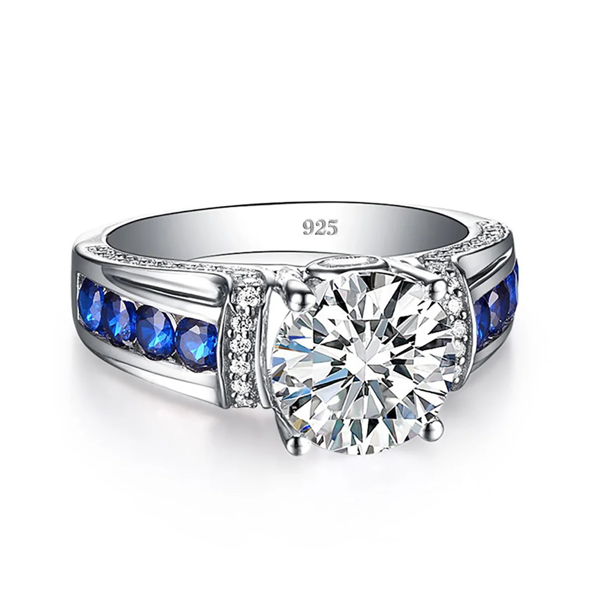 Certified 2ct D VVS1 Moissanite Ring - Sterling Silver Elegance
