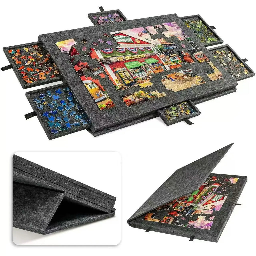 Puzzle Board 1000 Pcs with 6 Drawers | Portable Non-Slip Organizer