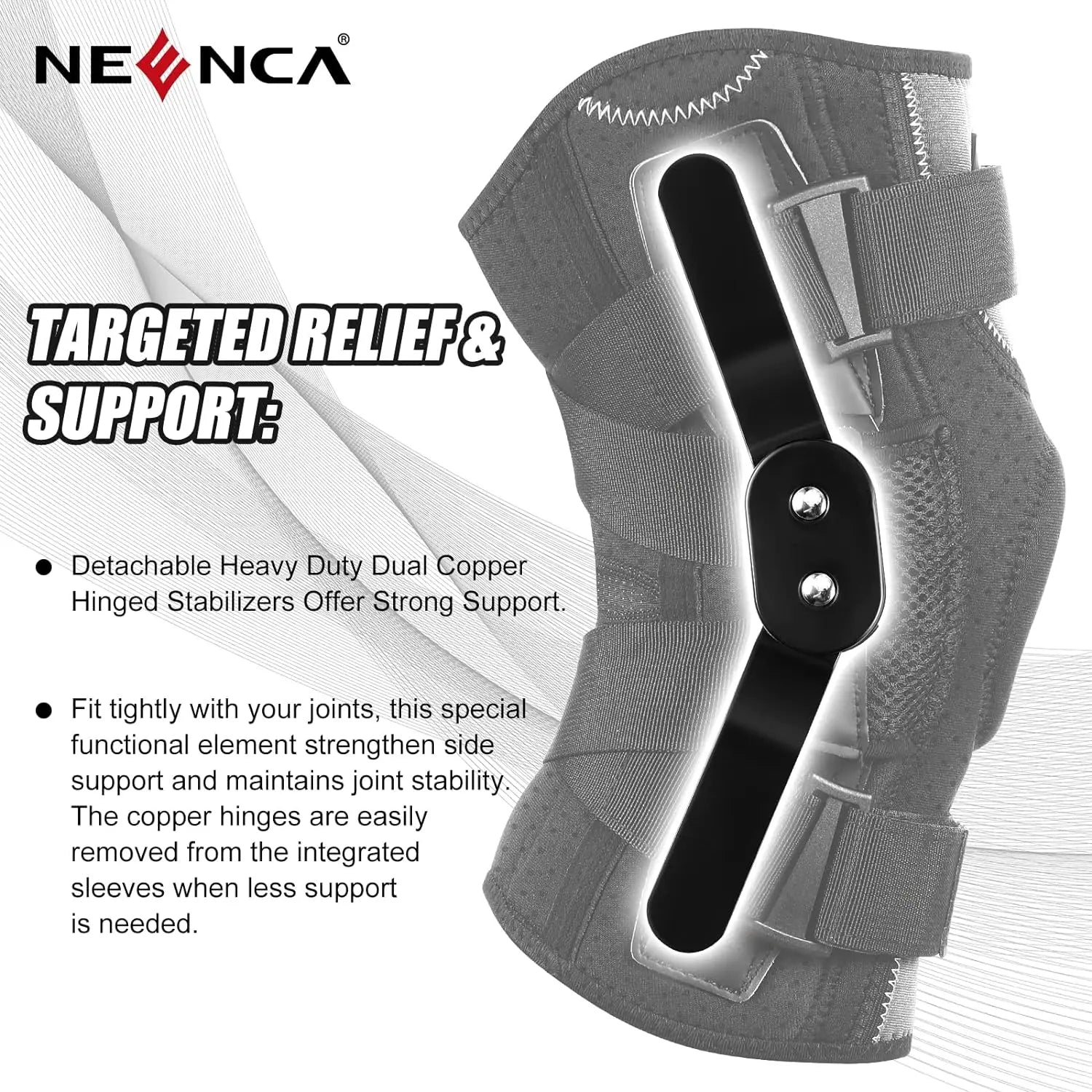 NEENCA Hinged Knee Brace for Pain Relief, Arthritis, Meniscus, ACL Support