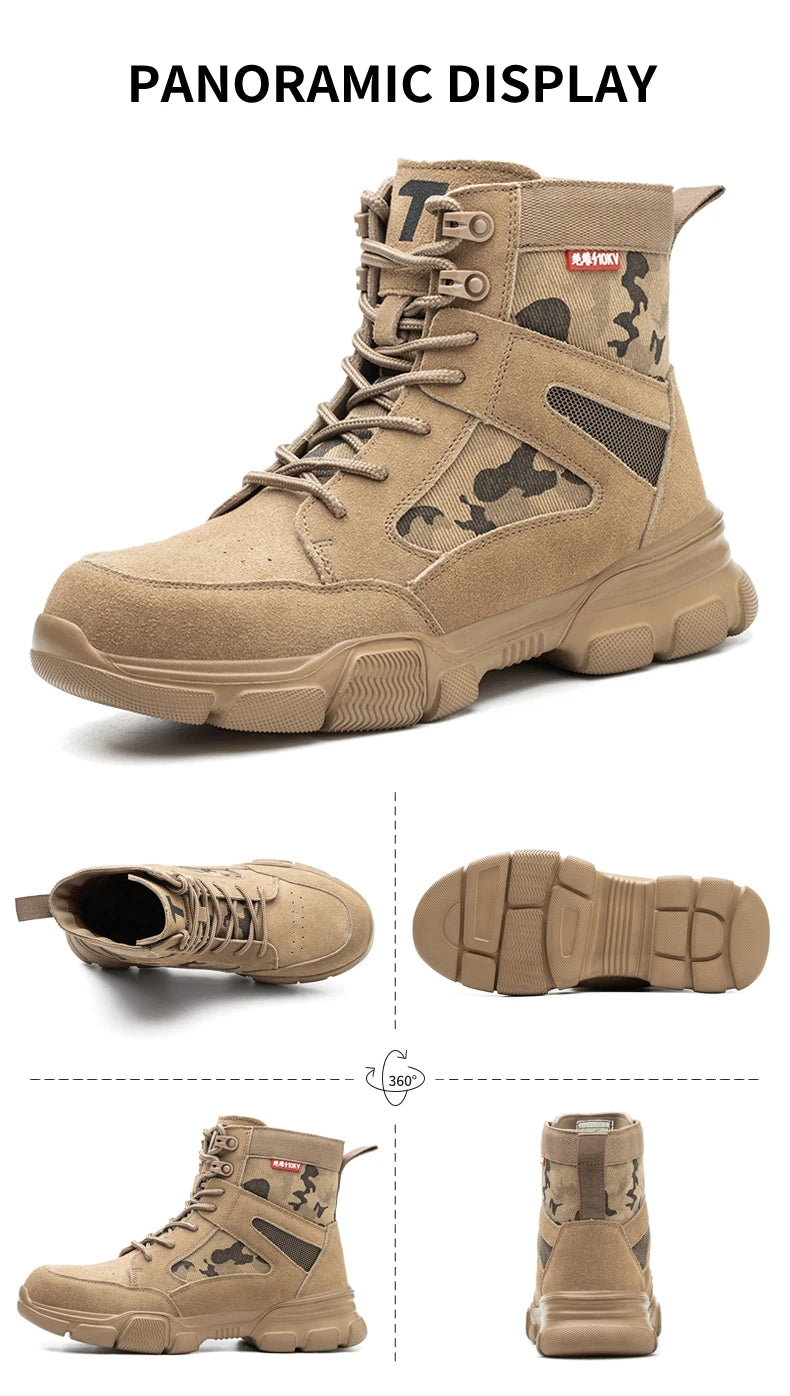 Tulldent Desert Combat Indestructible Safety Boots | Ultimate Protection Footwear