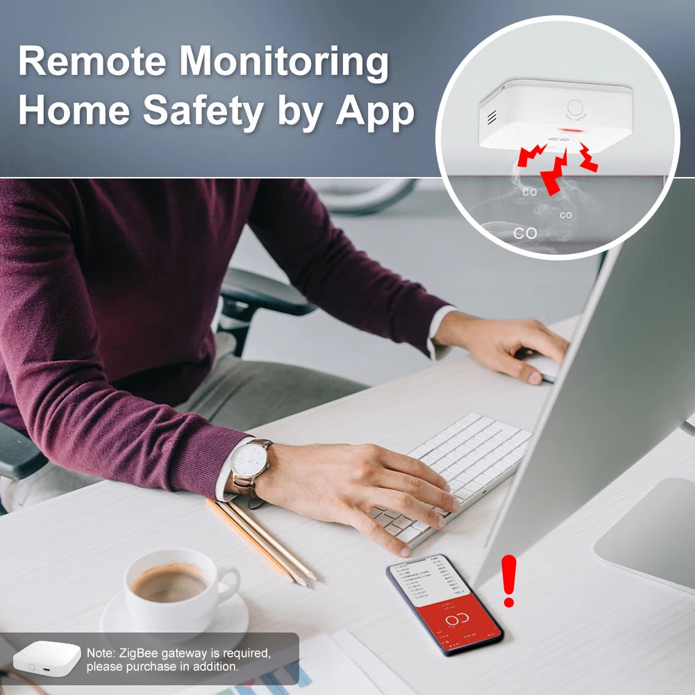 MOES ZigBee Smart Carbon Monoxide Detector Alarm