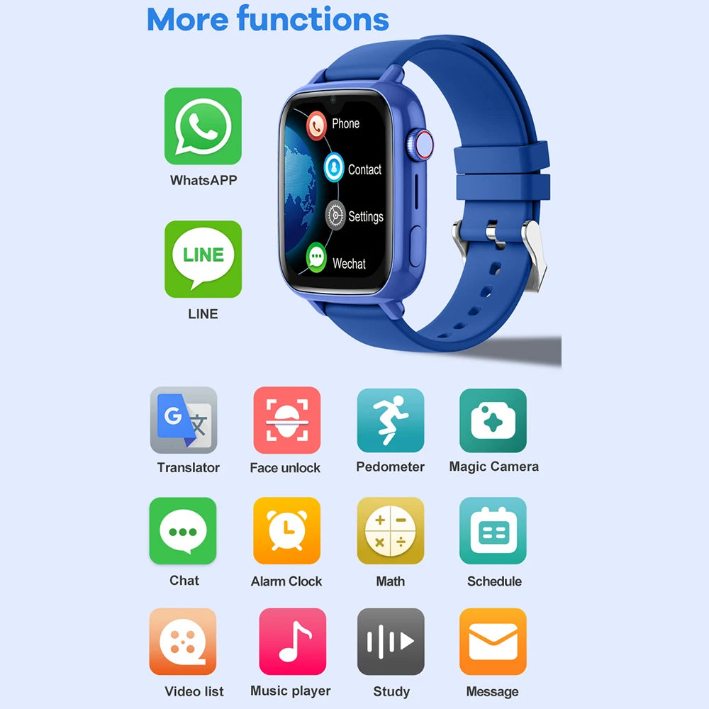 Kids 4G Smartwatch with GPS Tracker & Video Call