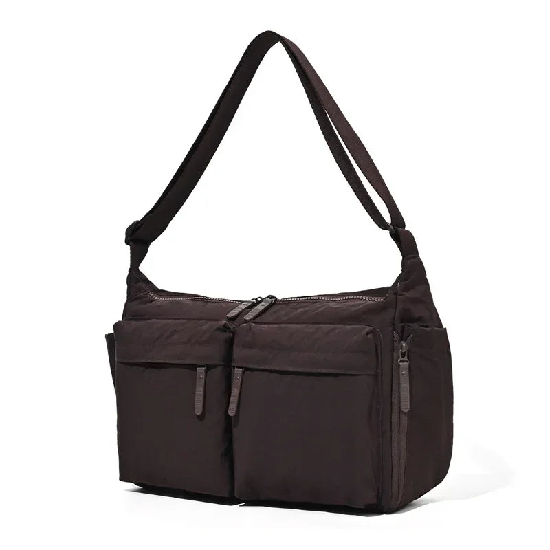 Women's Casual Multi-Pocket Nylon Messenger Bag - Travel & Shopping Tote