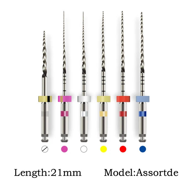 SOCO PLUS 6PCS Nickel Titanium Heat Activated Root Canal Rotary Files for EndoMotor