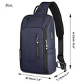 HK Anti-theft Men's Crossbody Bag | Waterproof USB Charging Sling Satchel