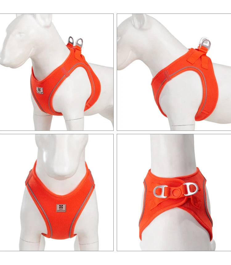Dog Harness Leash Set - Adjustable, Reflective for Small to Medium Pets