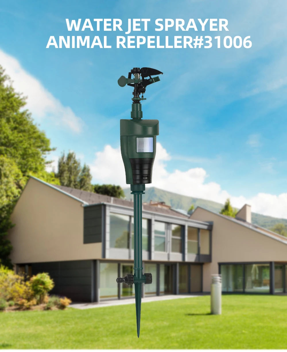 Motion Sprinkler Animal Deterrent - Garden Pest Control Jet Spray