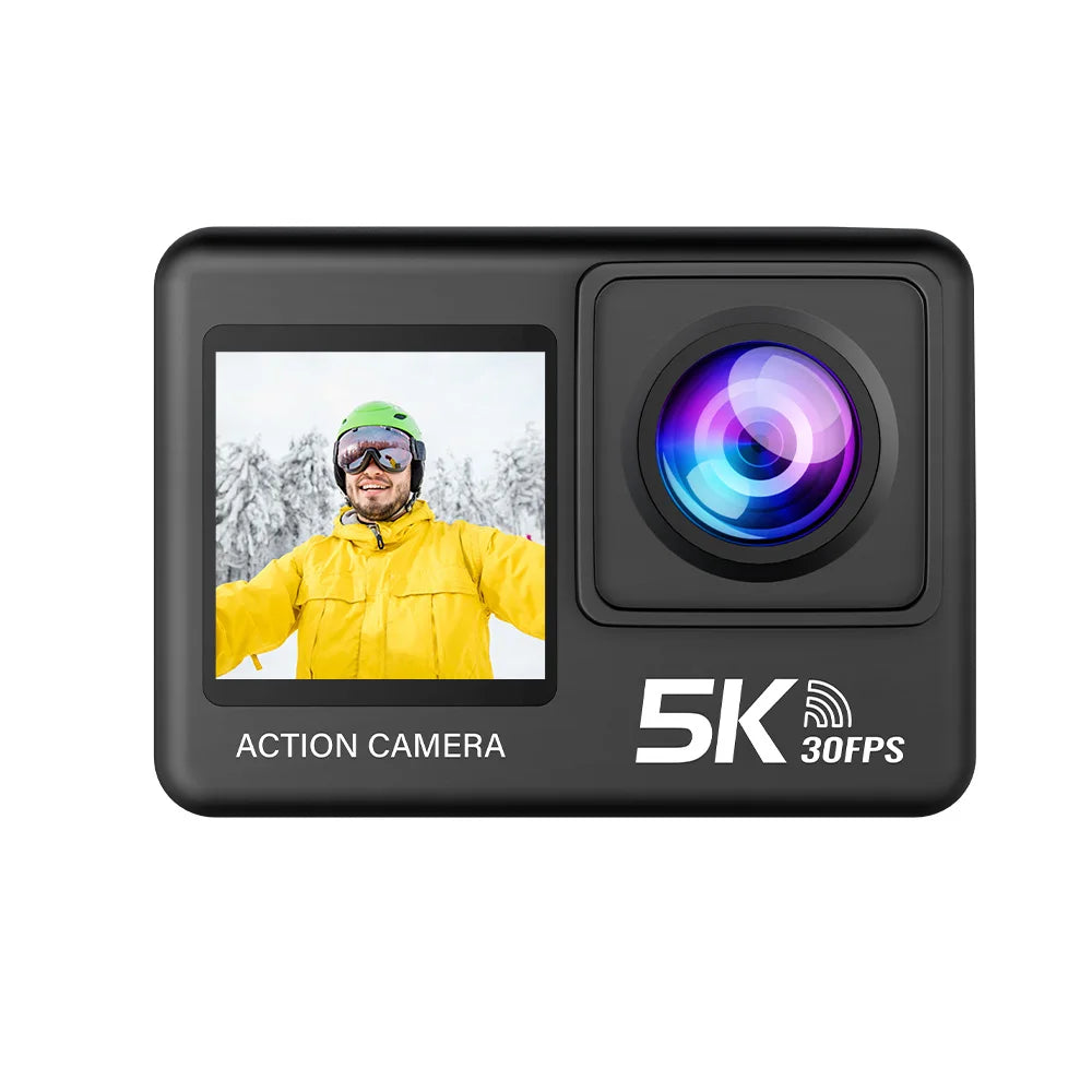 Sony IMX576 5K 4K 60FPS Waterproof 48MP Wi-Fi Action Camera for Adventure