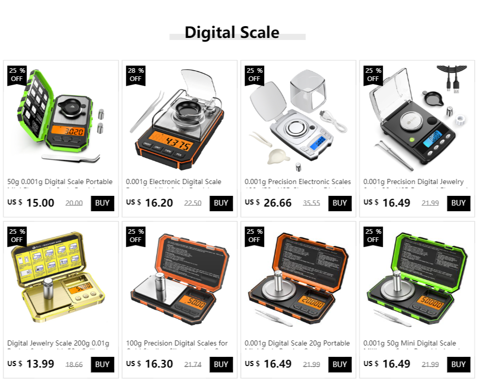 Brifit 0.001g/50g Digital Milligram Scale | High Precision Weight & Calibration