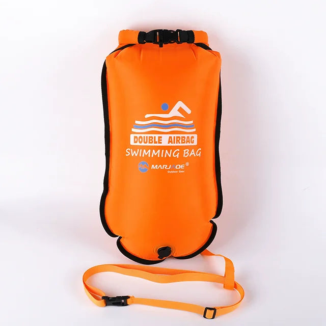 20L Inflatable Open Water Swim Buoy Tow Bag with Double Airbags – Safety & Storage