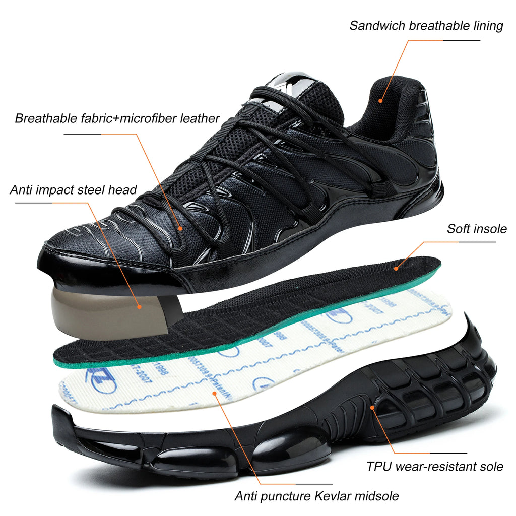 Vabena Elite Steel Toe Sneakers | Wear-Resistant Safety Shoes