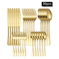Vabena Golden Stainless Steel Cutlery Set - Elegant Dining | Premium Gold Flatware