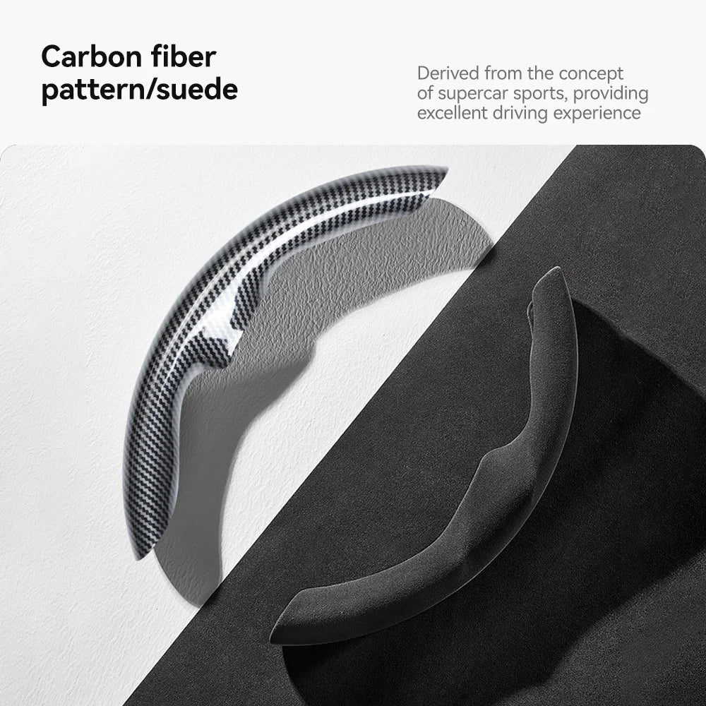 Tesla Model 3/Y Highland Juniper Carbon Fiber Steering Wheel Cover