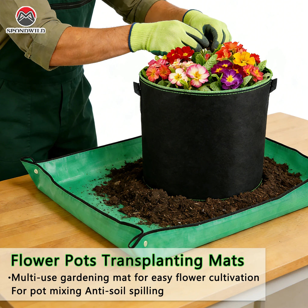 Waterproof Foldable Gardening Mat - Indoor & Outdoor Leak-Proof Potting Tray (1/2/5/10 Pack)