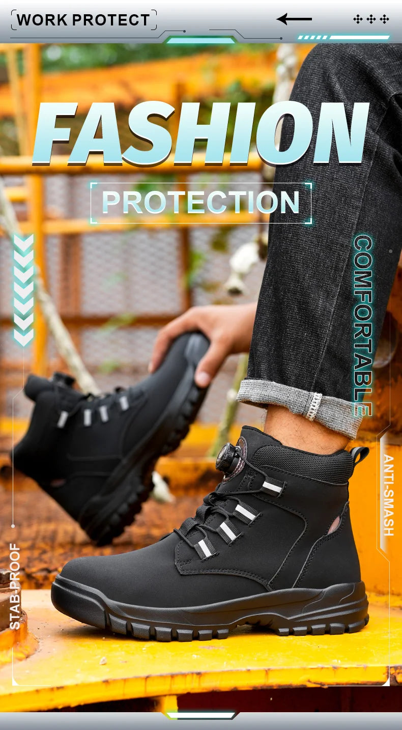 Waterproof Steel Toe Industrial Work Boots - Ultimate Protection