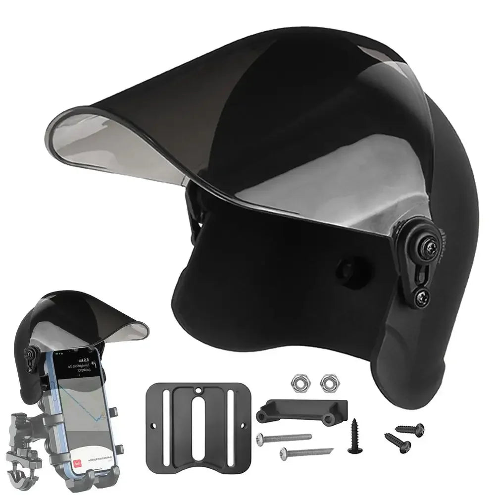 Motorcycle Phone Mount - Waterproof with Sunshade & Rain Protection