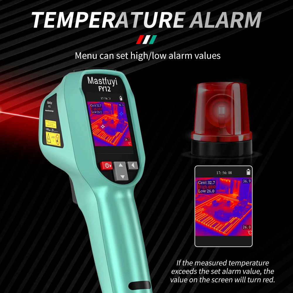 MASTFUYI Rechargeable Thermal Camera -20°C~550°C | Waterproof Handheld Imager