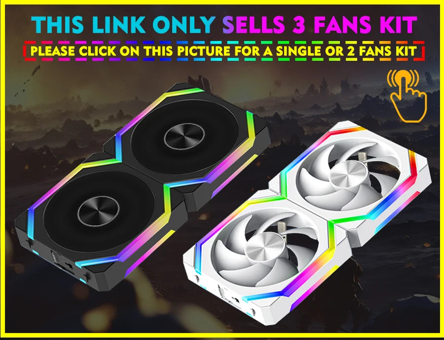 JUMPEAK CS120 ARGB 360mm Modular PWM Silent PC Cooling Fan Kit