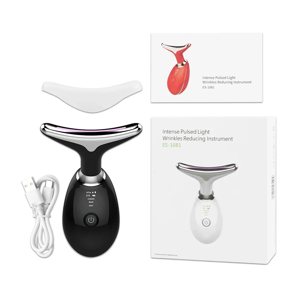 Vabena Face & Neck Lift Device - EMS, LED Light Therapy, Anti-Wrinkle Massager