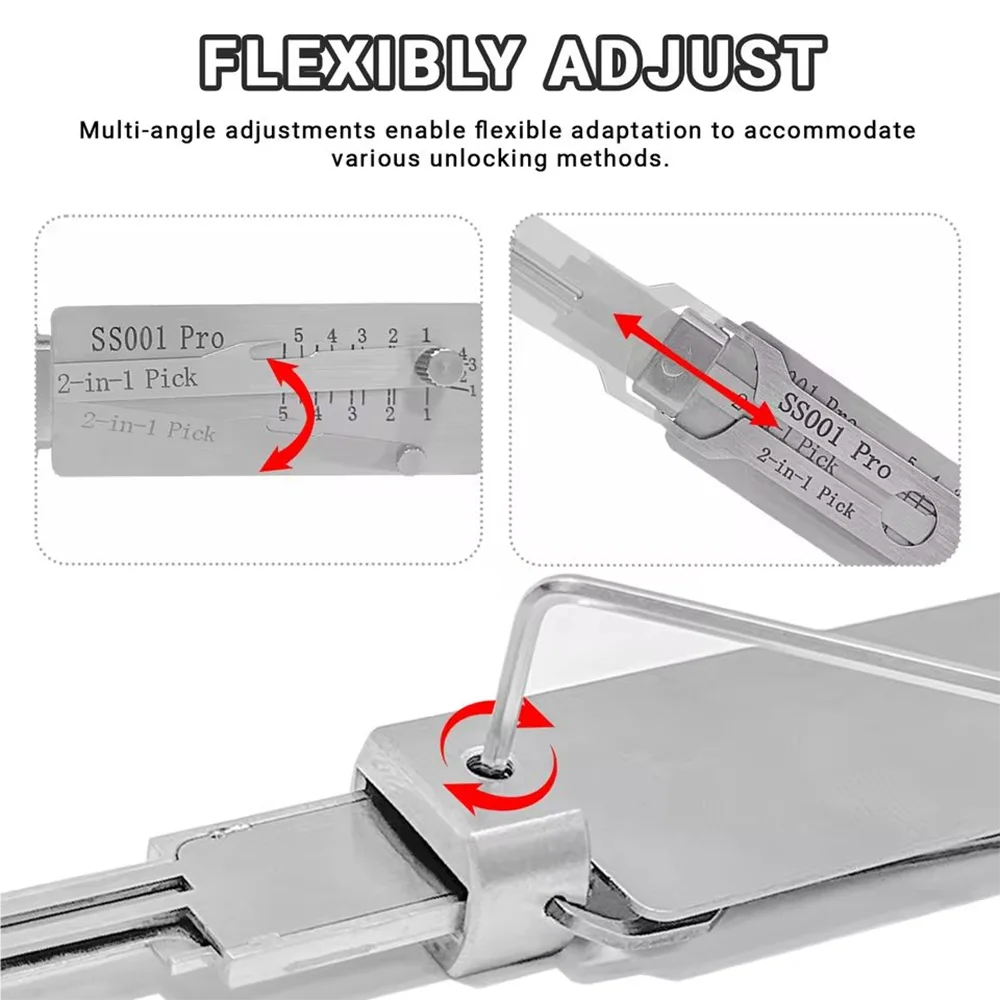 Professional SS001Pro SS002Pro 2-in-1 Key Decoder & Locksmith Tool Kit