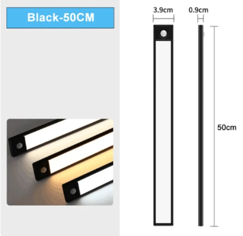 USB-C Rechargeable Motion Sensor LED Cabinet Light - Kitchen & Wardrobe