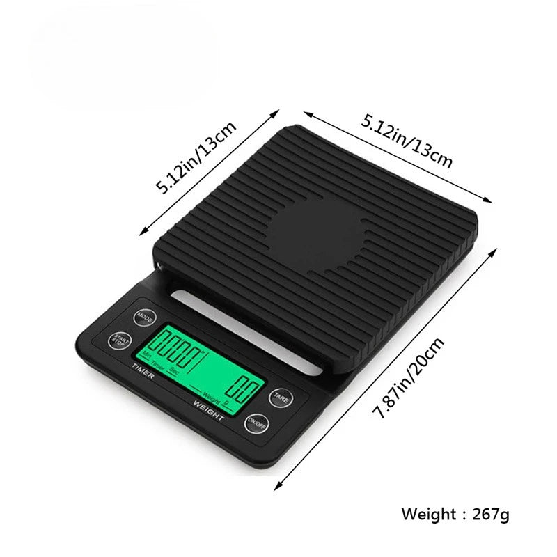 Vabena Digital Kitchen Scale 3000g/0.1g - Food & Jewelry Gram Scale with Tare