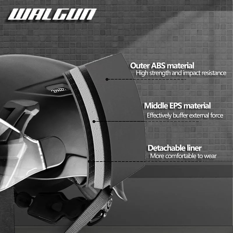 WALGUN K202 Safety Helmet | Work at Height PPE with Goggles, Visor & Ear Protection