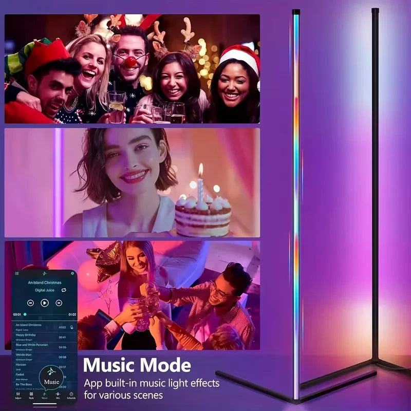 HOMEFISH Music-Sync RGB Floor Lamp - Smart LED Lighting