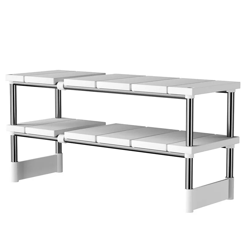 Adjustable Under Sink Storage Rack | Expandable Kitchen & Bathroom Organizer