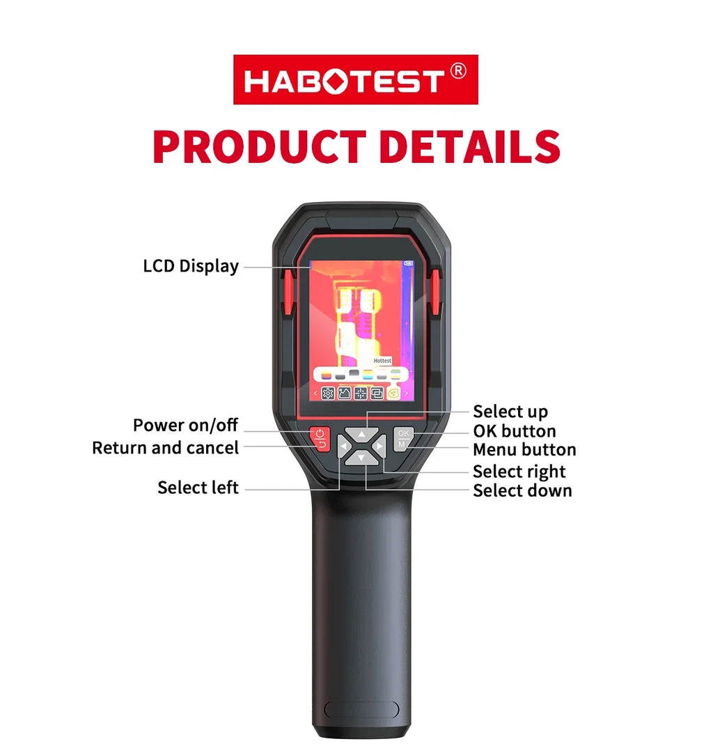 HABOTEST HT821A Rechargeable Thermal Camera - Waterproof & Dustproof