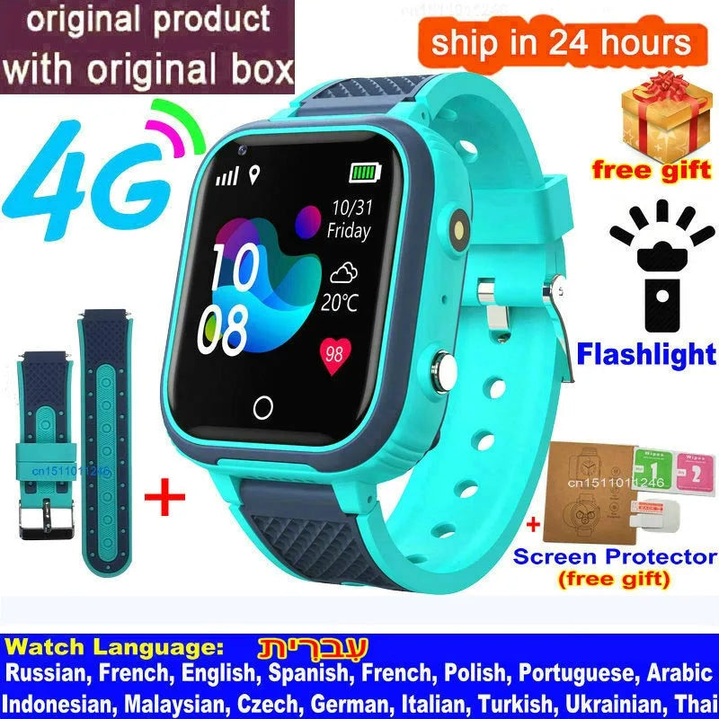 LT21 Kids 4G Smartwatch - GPS, Video Call, SOS, IP67 Waterproof