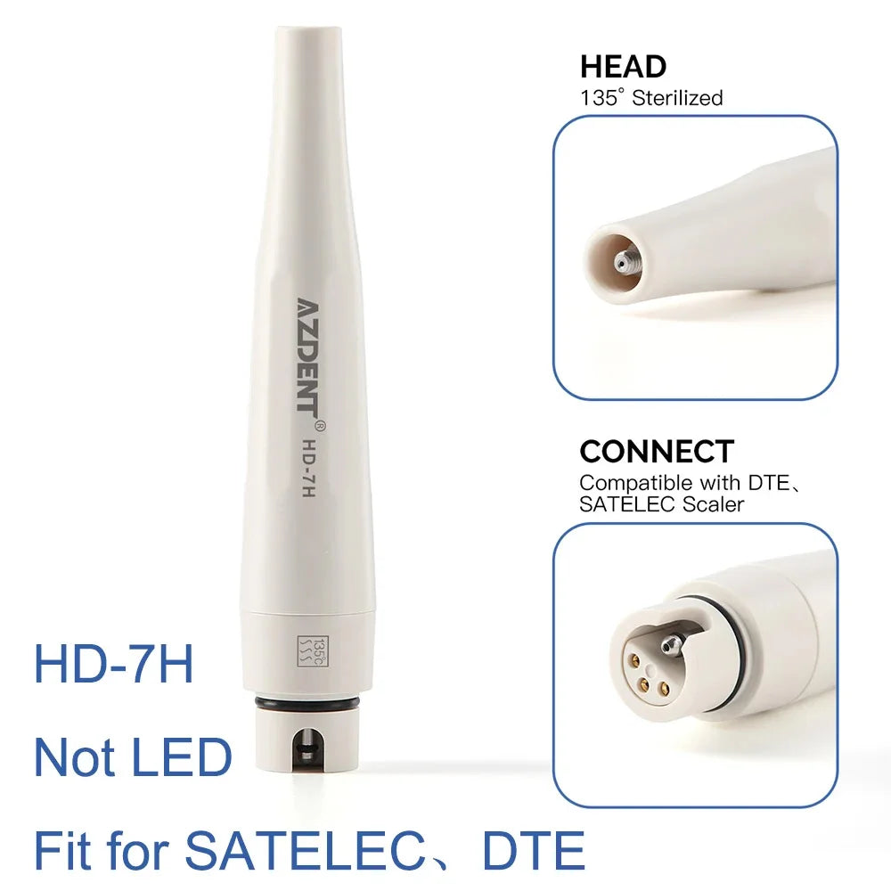 AZDENT Dental Ultrasonic Piezo Scaler Handpiece – 135° Sterilizable, Compatible with SATELEC, DTE, WOODPECKER, EMS, VRN