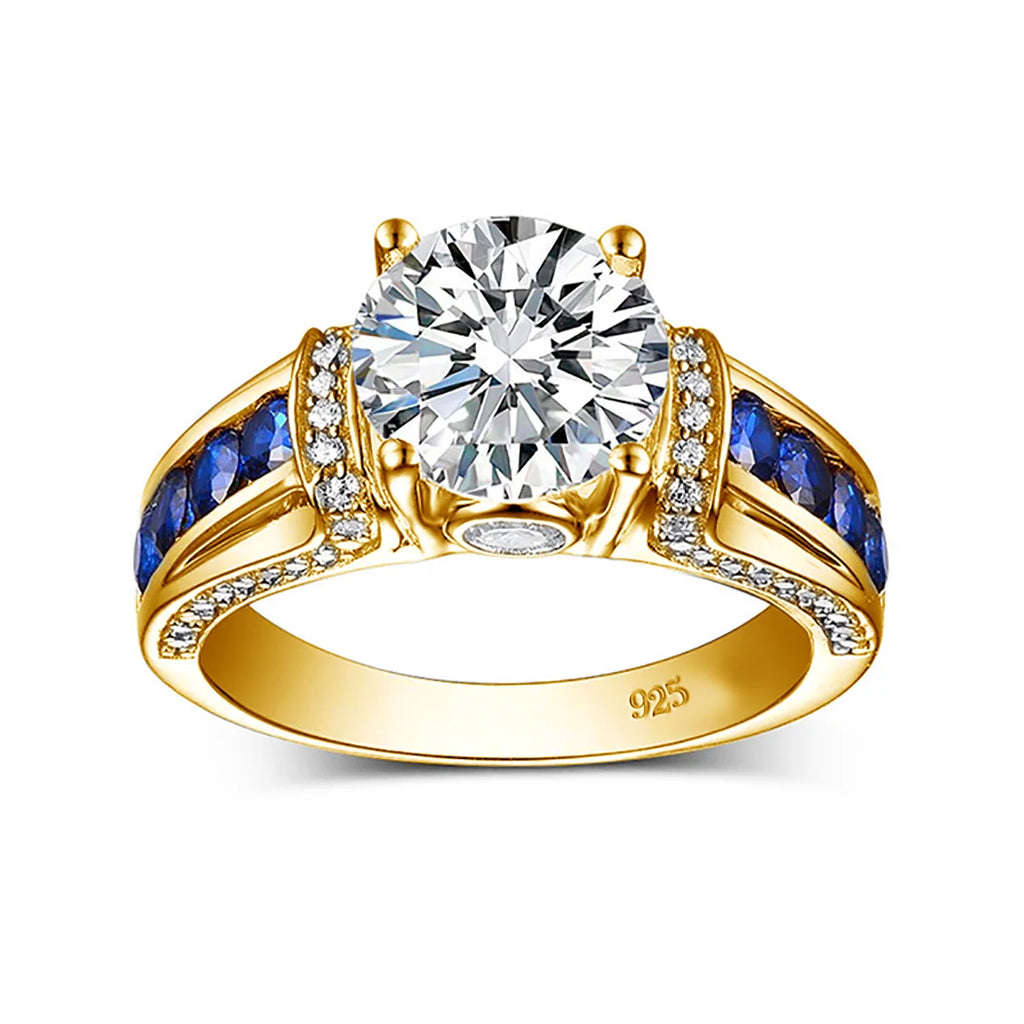 Certified 2ct D VVS1 Moissanite Ring - Sterling Silver Elegance
