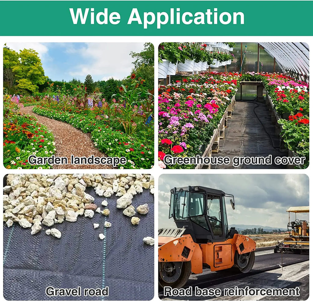 Heavy Duty Woven Weed Barrier Fabric | Non-Slip Ground Control Mat