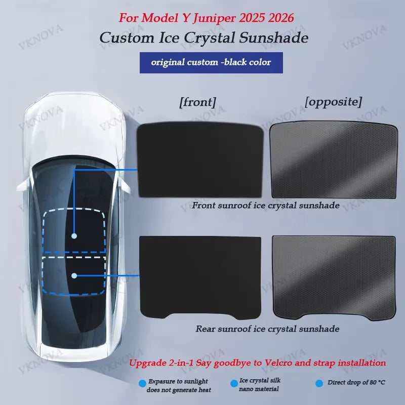 Tesla Model 3 Y Highland Juniper Sunshade Roof Film 2025 - UV Protect