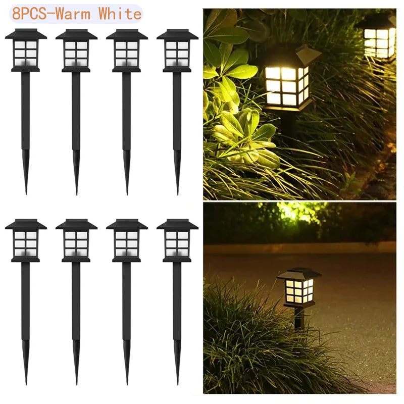 Solar Pathway Lights 8-Pack | Outdoor Waterproof Garden Decor