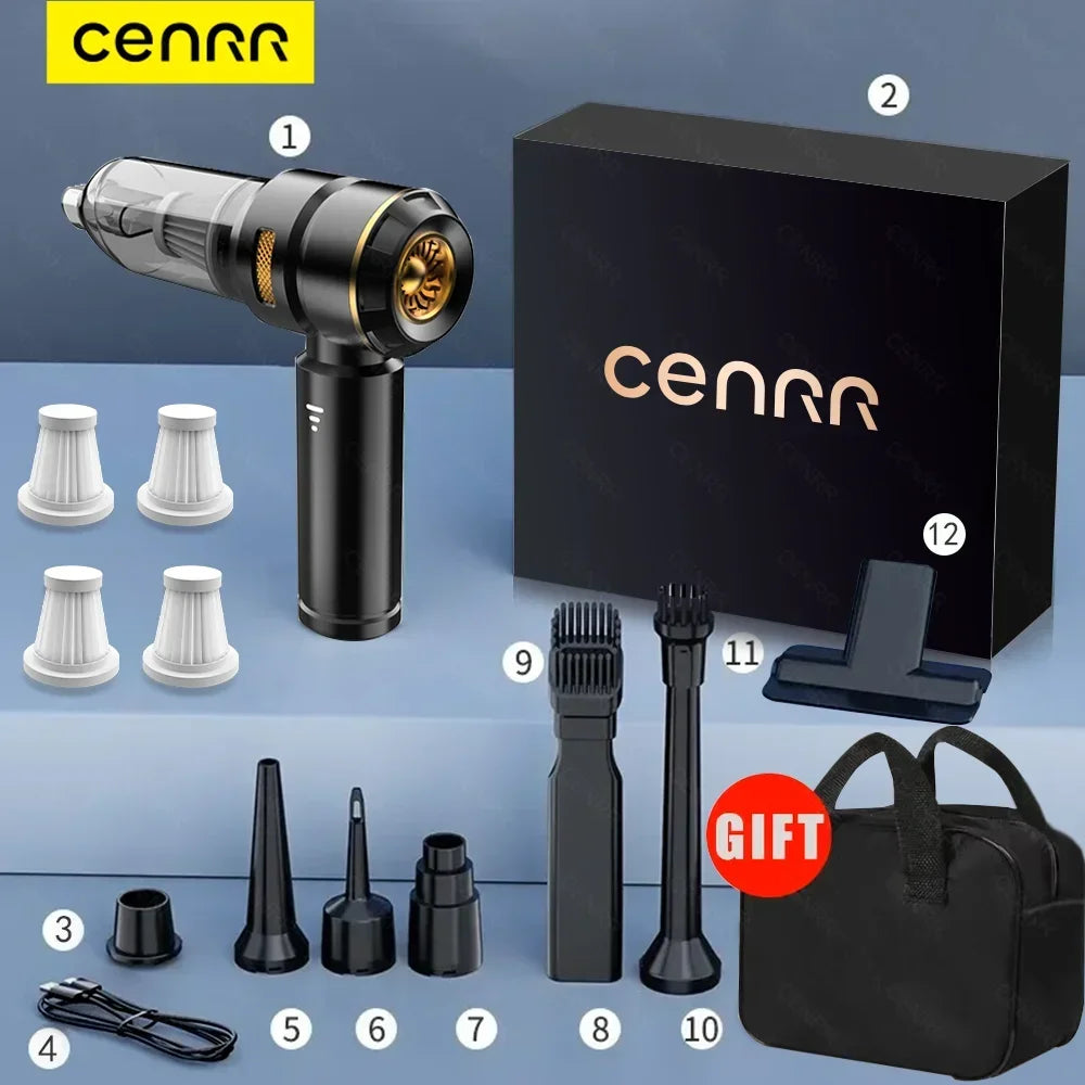 CENRR 998000PA Powerful Portable Wireless Car Vacuum & Robot