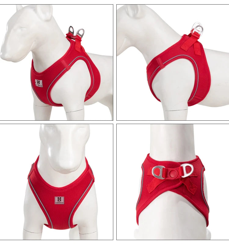 Dog Harness Leash Set - Adjustable, Reflective for Small to Medium Pets