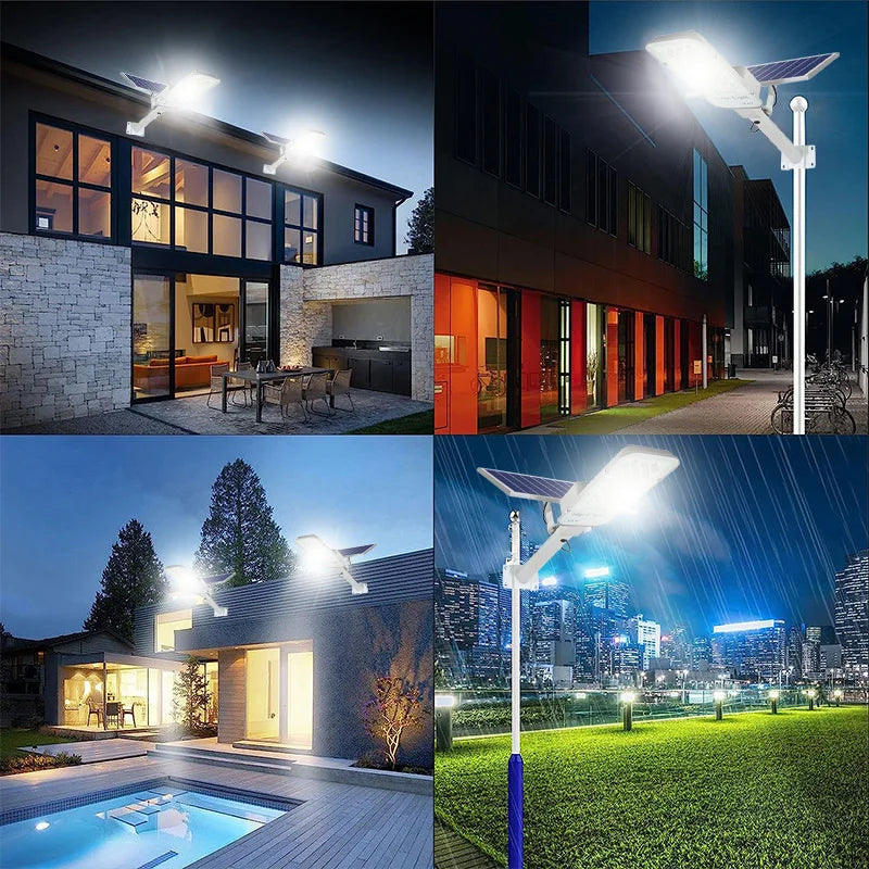 200W Solar Street Light - Outdoor, Waterproof, Auto Dusk to Dawn