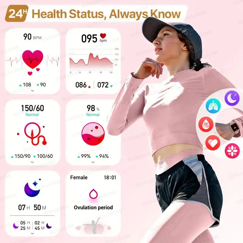 Vabena 2026 Smartwatch for Women & Men | AMOLED, GPS, IP68