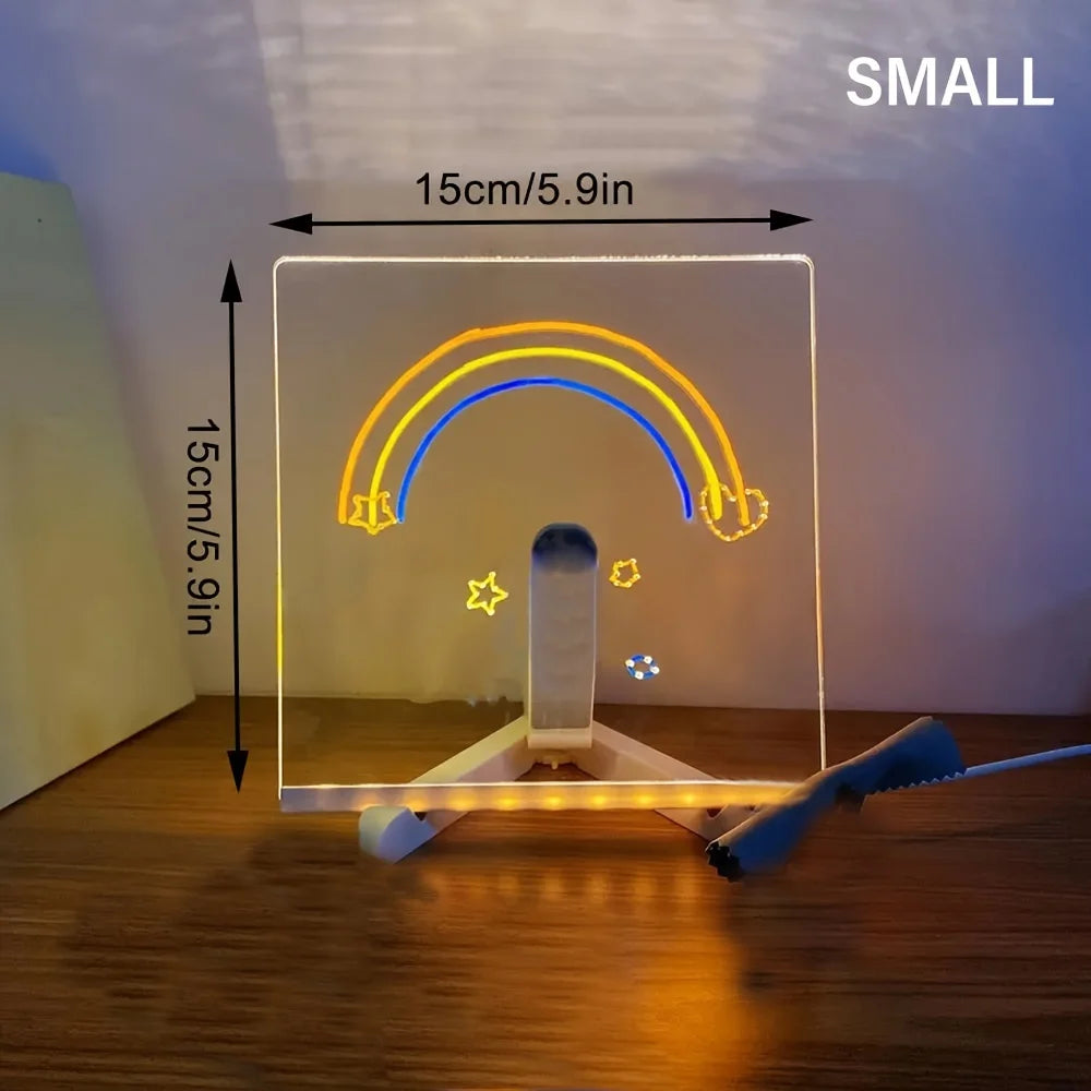 LED Note Board & Night Light | RGB Erasable Drawing Board for Kids