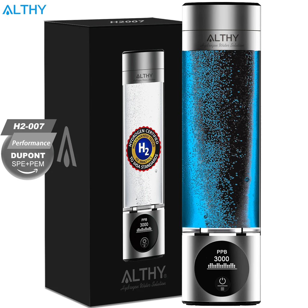 ALTHY Hydrogen Water Generator Bottle | DuPont SPE+PEM H2 Inhalation