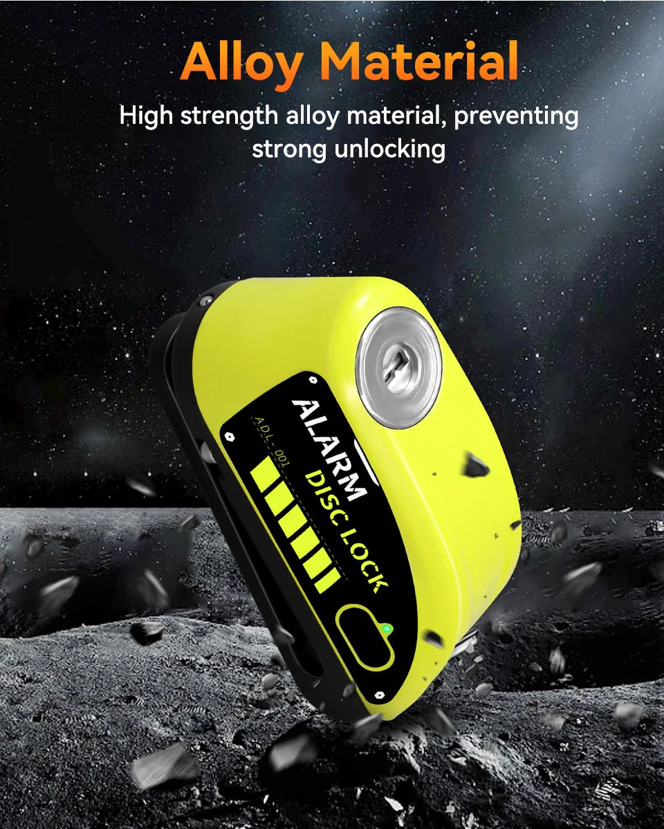 Extractme 110dB Motorcycle Alarm Disc Lock - Ultimate Waterproof Anti-Theft Security