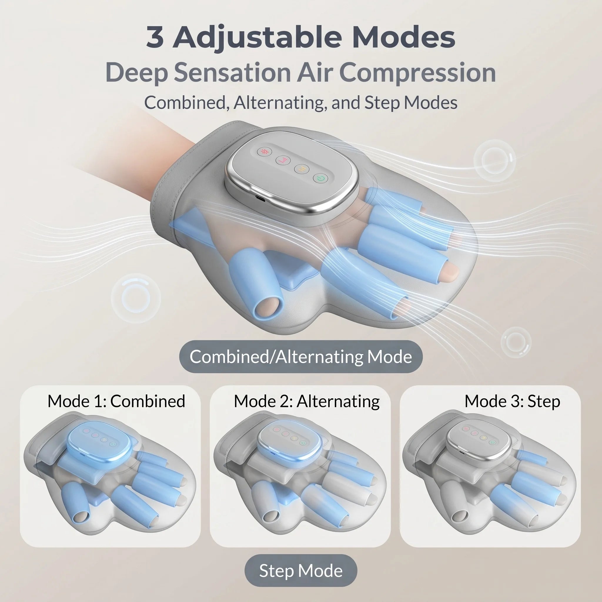 Hand Massager with Compression & Vibration for Muscle Relief