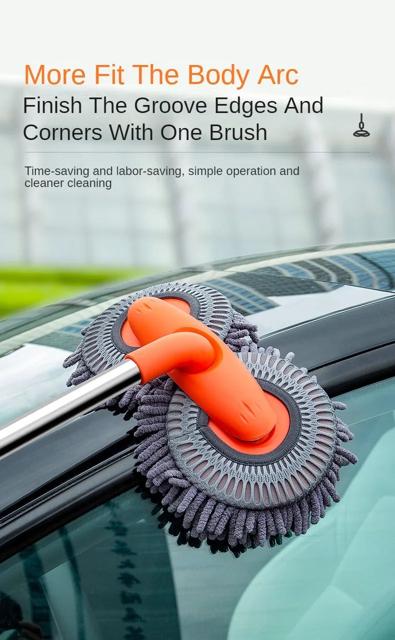 LEIBOO Telescopic Car Wash Mop - Foam Brush for Vehicle & Window Cleaning