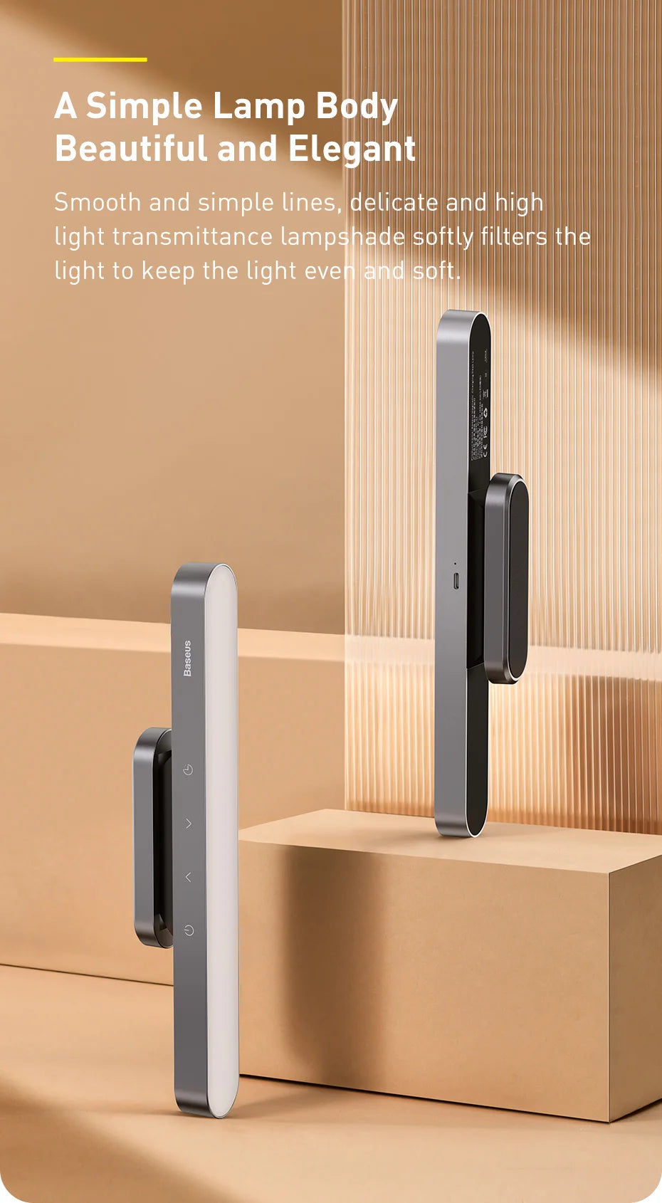 Baseus Magnetic Monitor Light Bar - Eye Protection Desk Lamp for PC