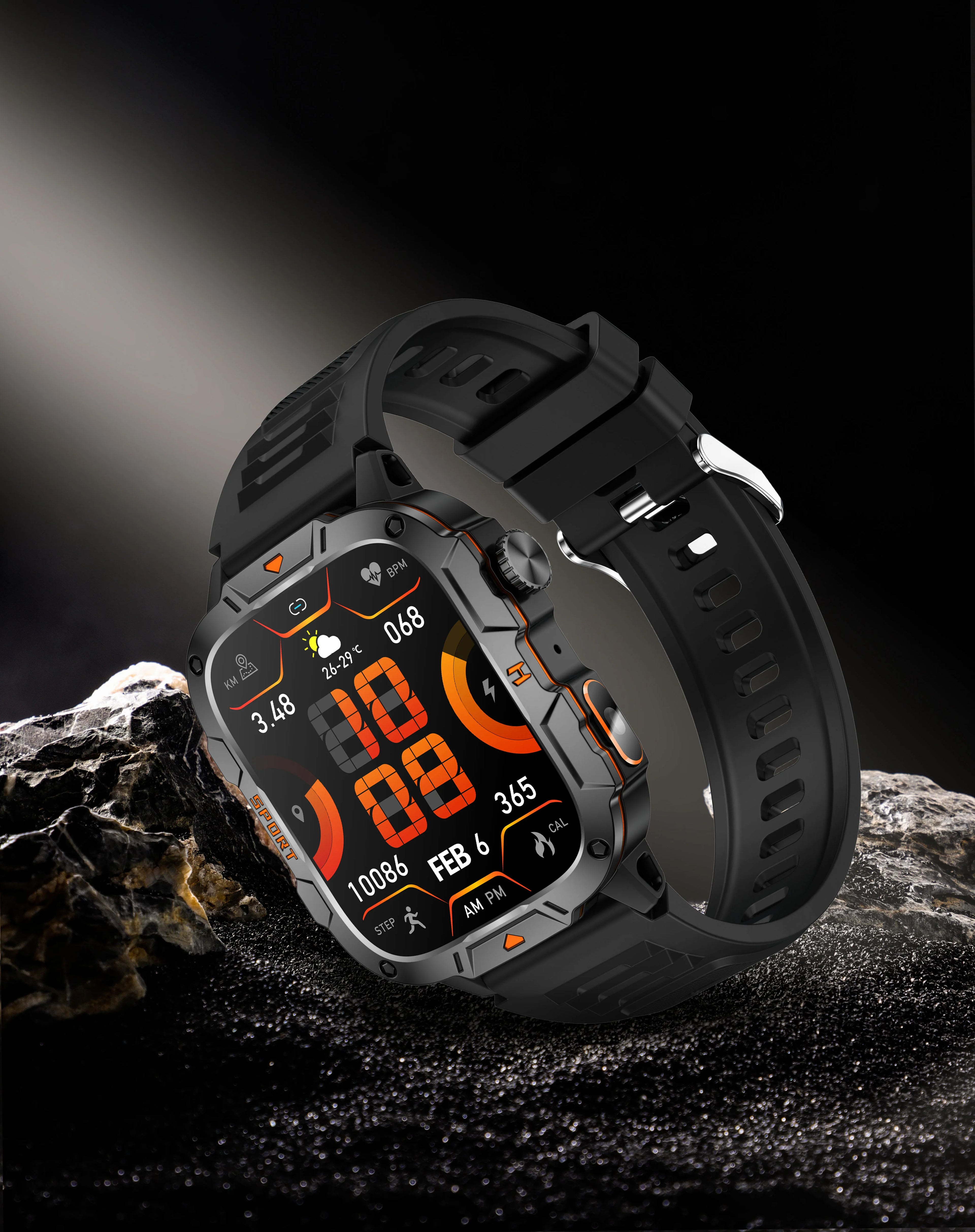 Military-Grade Smartwatch for Men | AMOLED Display | 5ATM Tactical Watch