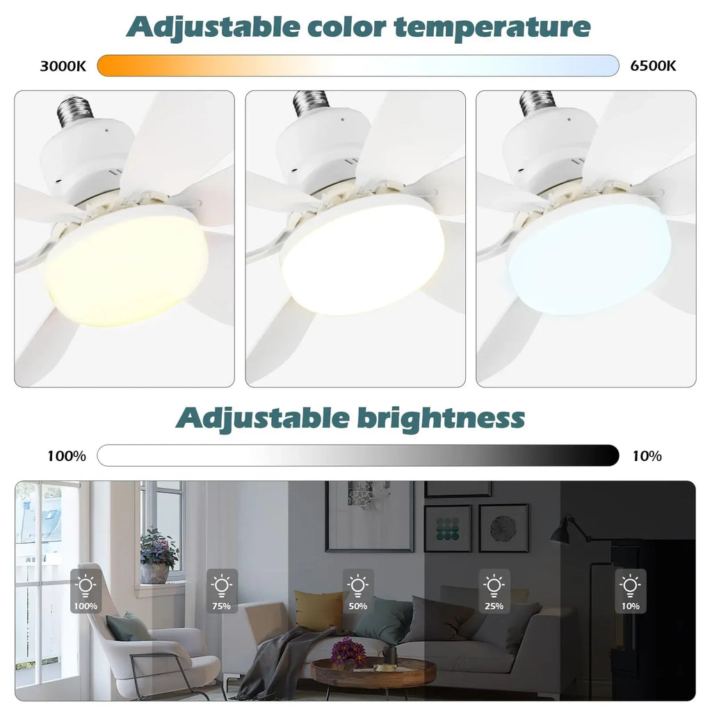 Vabena LED 40W Ceiling Fan Light E27 with Remote Dimming