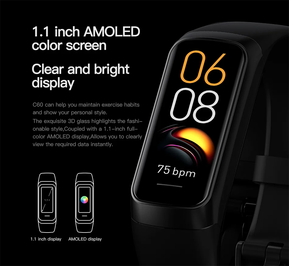 LIGE AMOLED Smartwatch - Heart Rate & Fitness Tracker