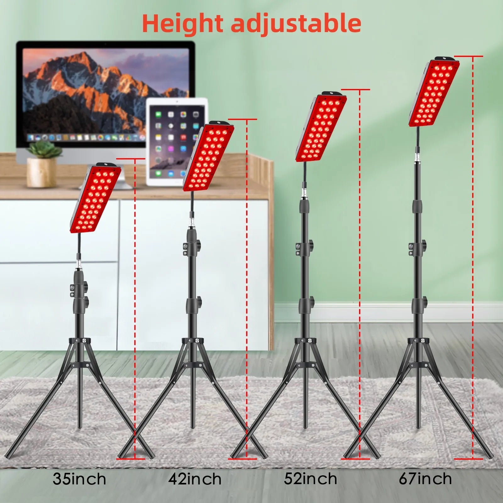 LED Red Light Therapy Lamp for Full Body & Face - Near Infrared for Joint Pain, Muscle Relief & Beauty
